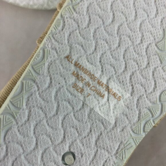 Ollio Womens Espadrille Flats Canvas Slip On Beige Size 7 - Picture 6 of 6